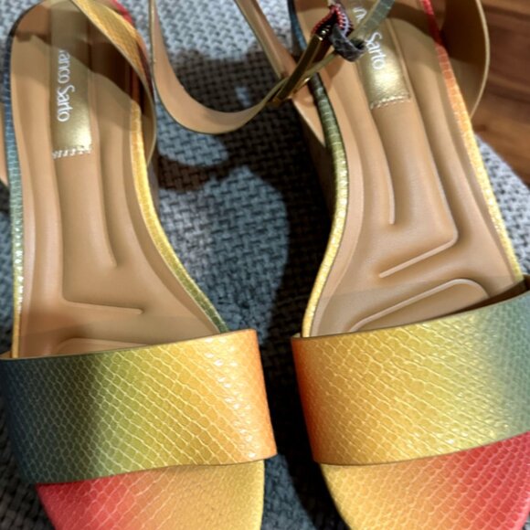 Colorful Cork Wedge Sandals